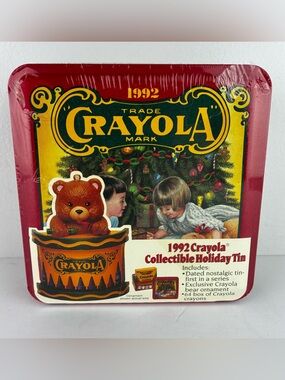 Crayola Vintage 1992 Collectible Holiday Tin - Brand New!